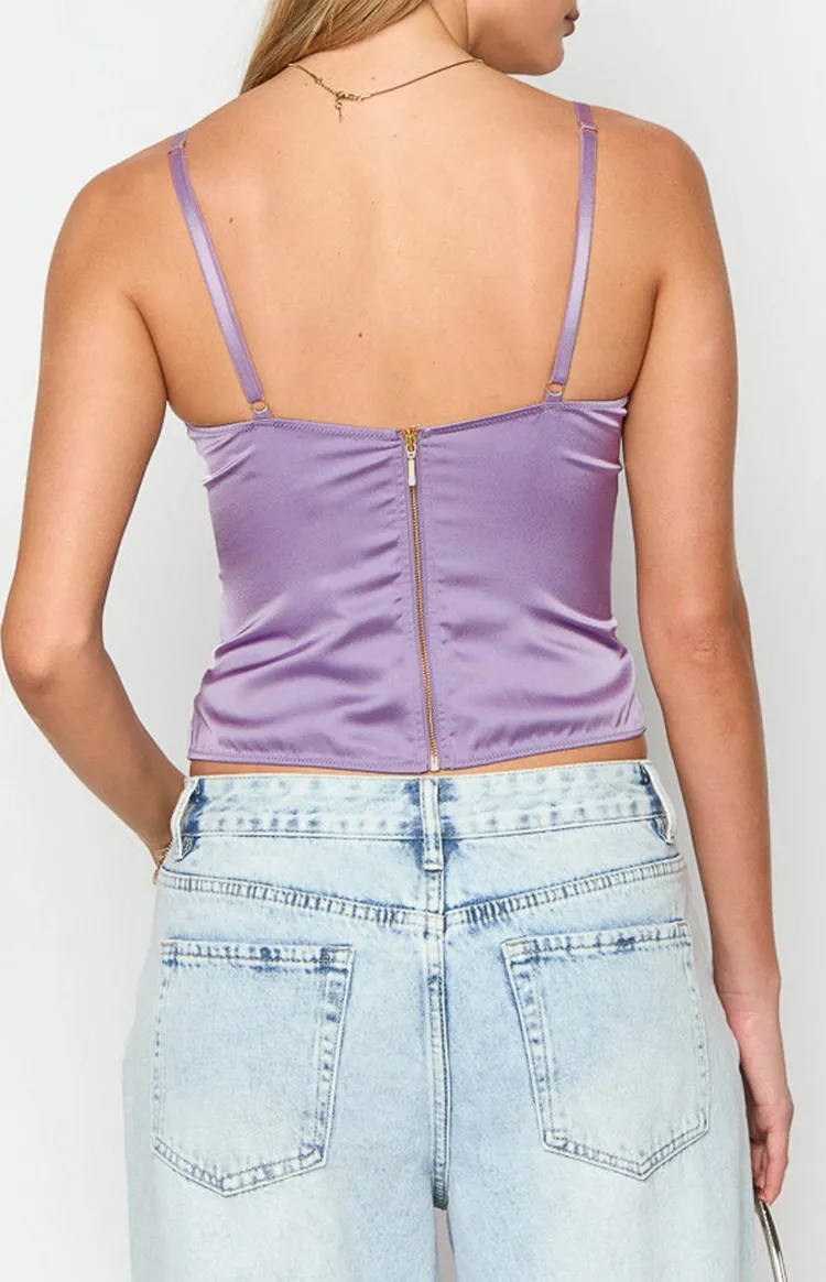 Strapless Purple Corset Top