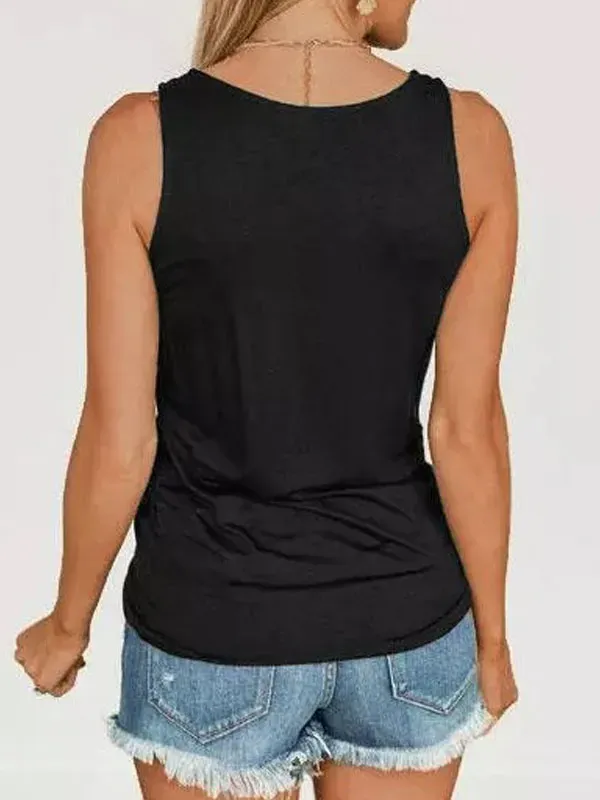 The Only B.S I Need Is Beer And Sunshine Letters Print Tank Top