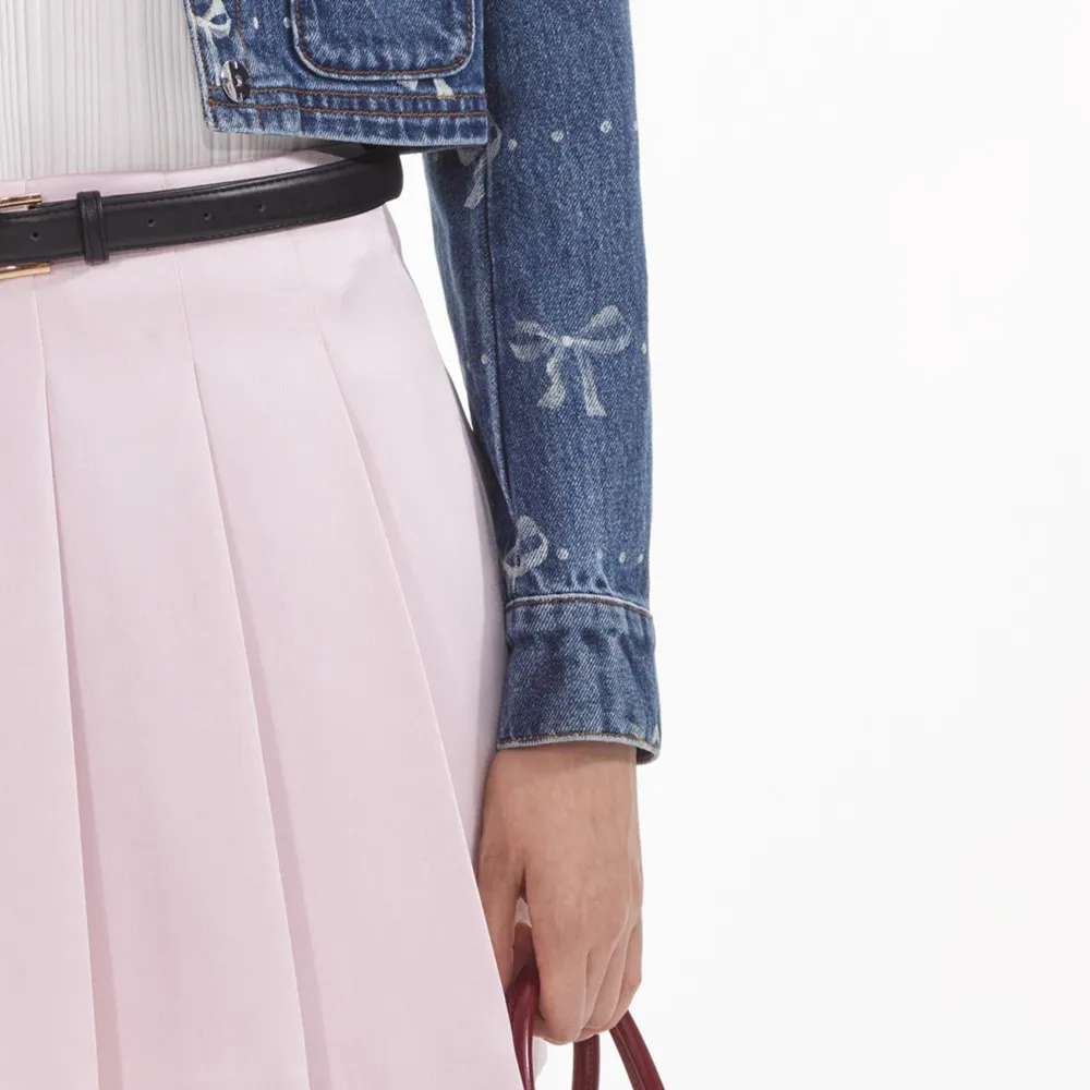 Bow Print Denim Jacket