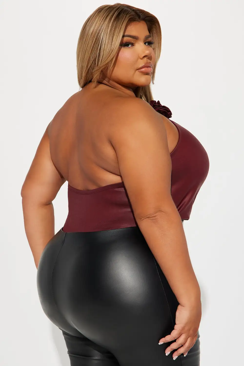 Carmelita Cut Out Bodysuit - Wine