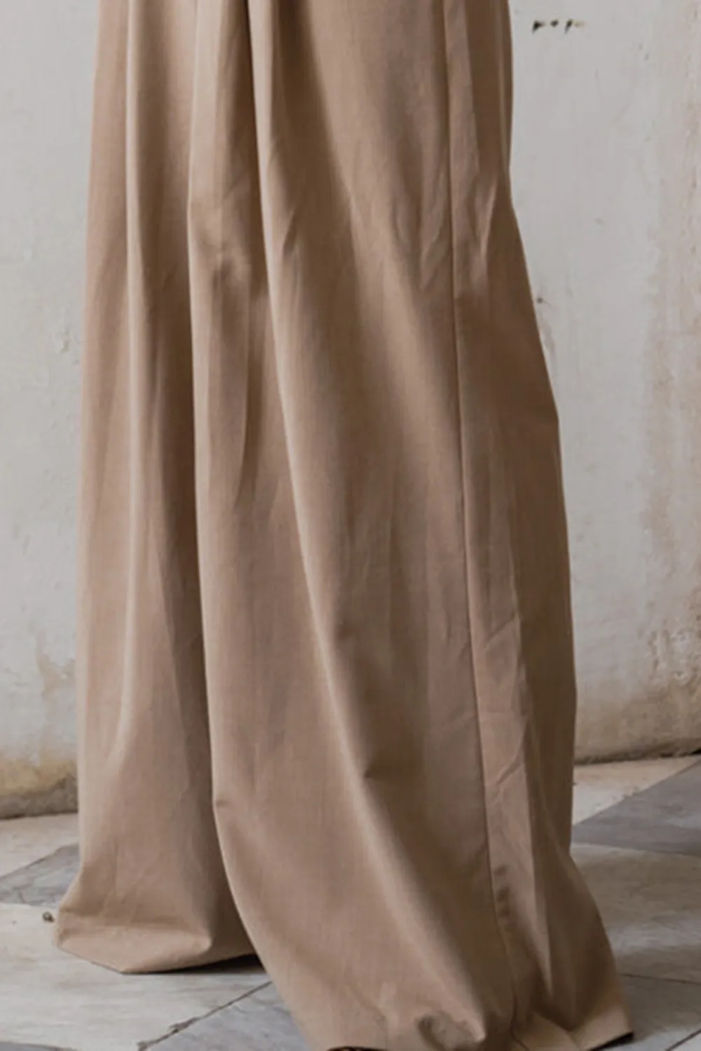 Tan Wide Leg Trouser