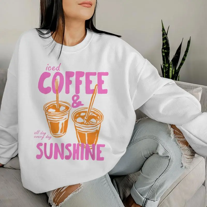 Iced Coffee And Sunshine All Day Every Day Summer Women Sweatshirt