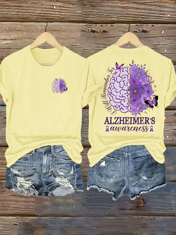 Women'S Alzheimer'S Awareness V-Neck T-Shirt