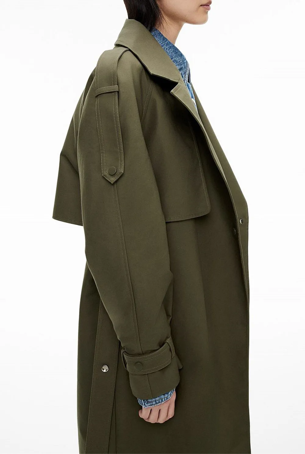 Elegant Long Women's Trench Coat