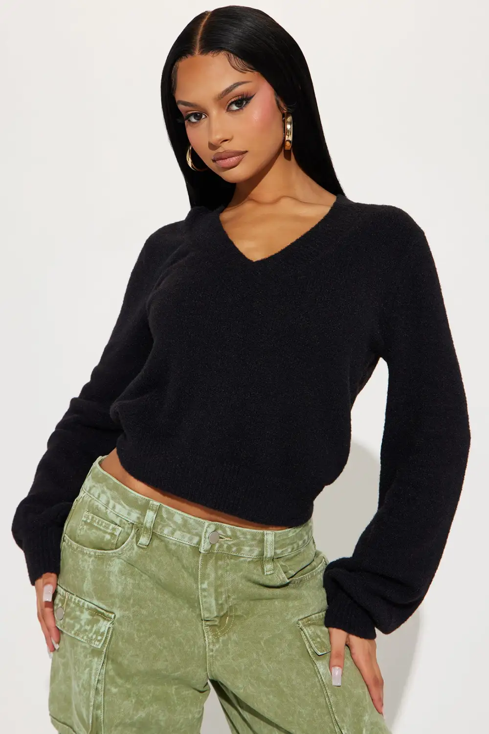 Cozy Girl Sweater - Black