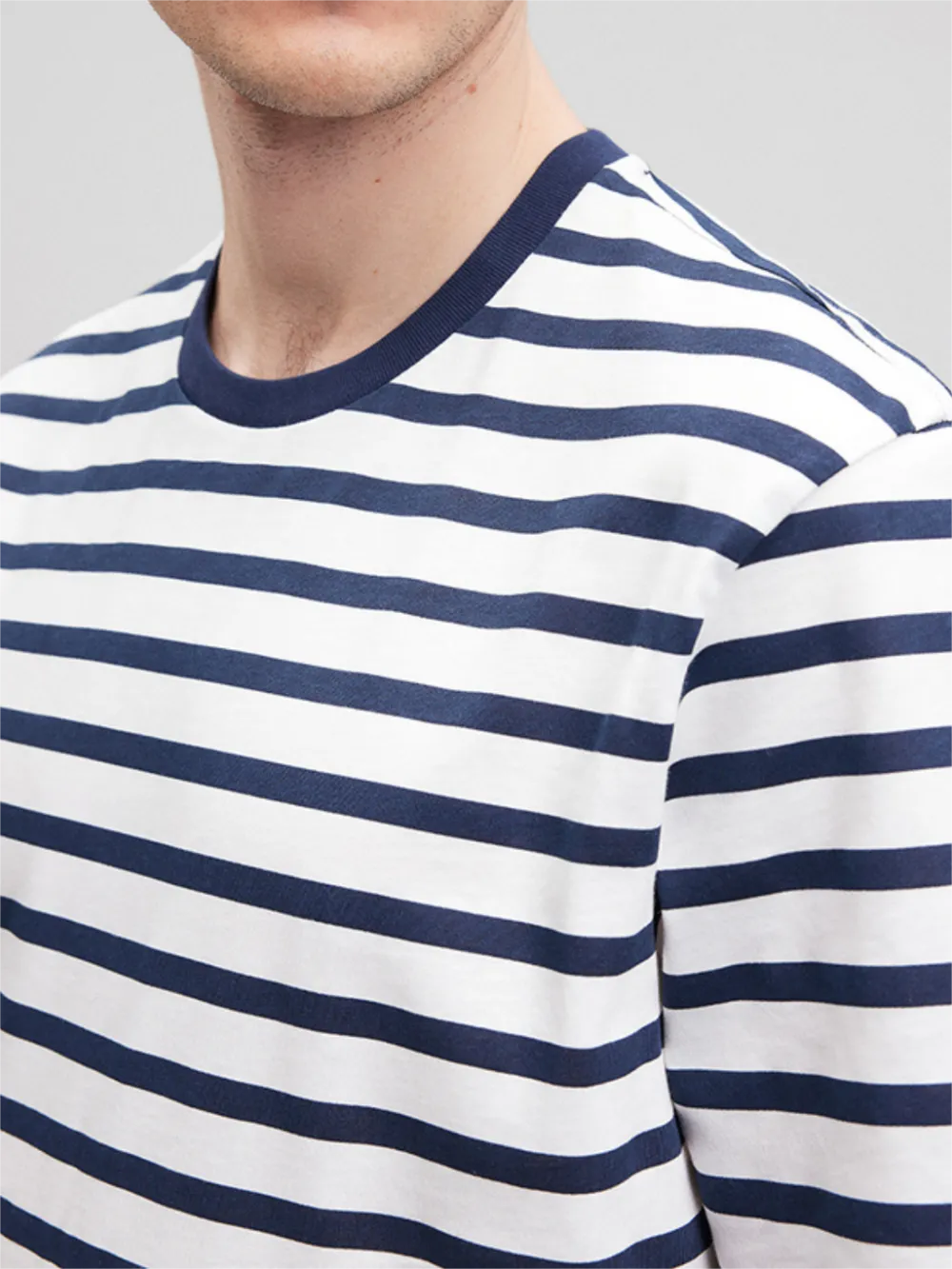 Striped Short - Sleeve Cotton Tee