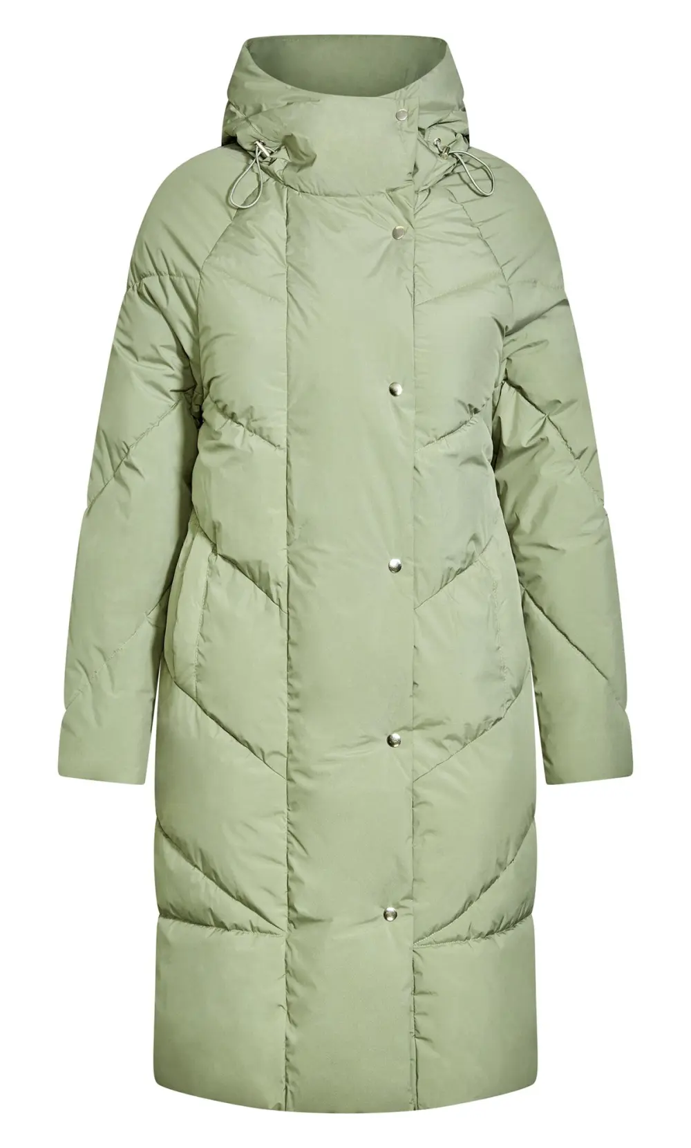 Evans Green Funnel Midaxi Coat