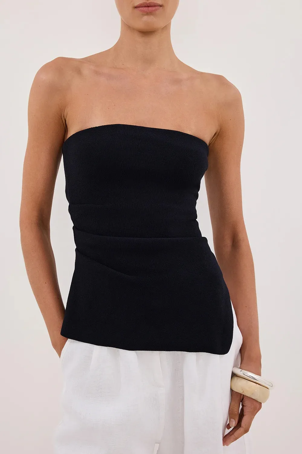 INK BANDEAU KNIT TOP