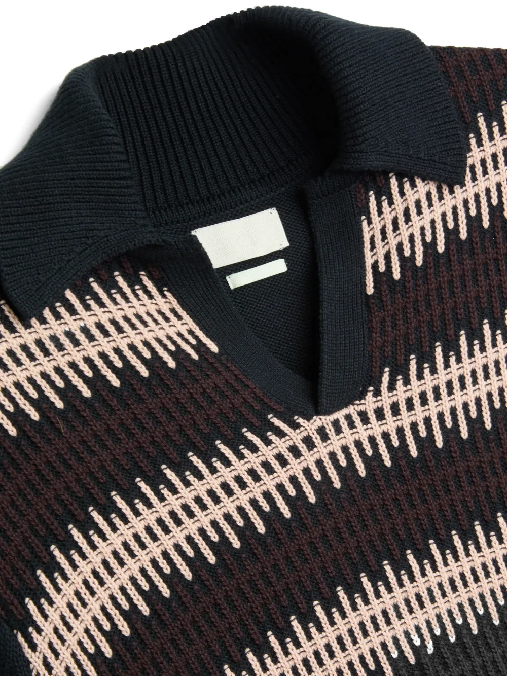 Navy Short Sleeve Striped Polo Shirt