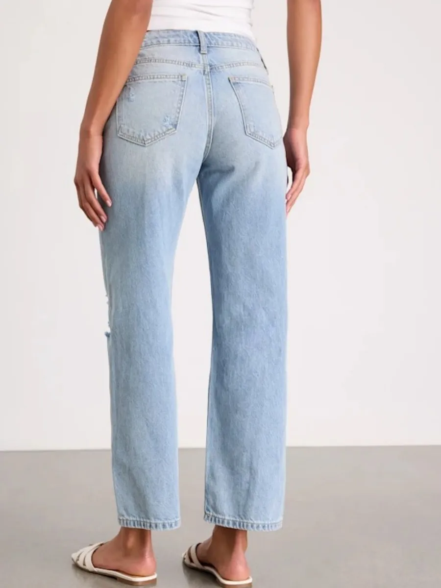 High Rise Distressed Jeans