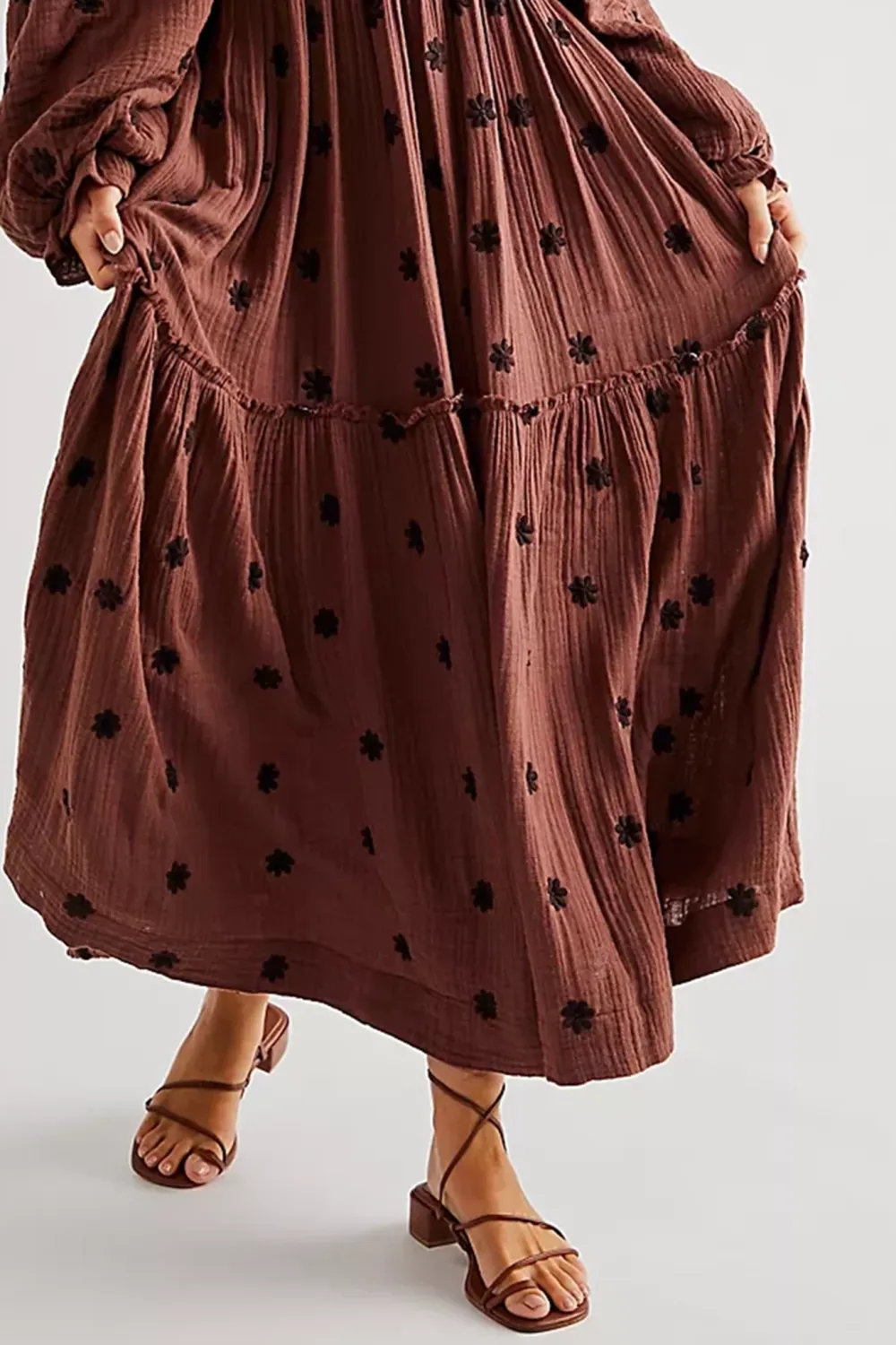 Off Shoulder Smocked Maxi Dress