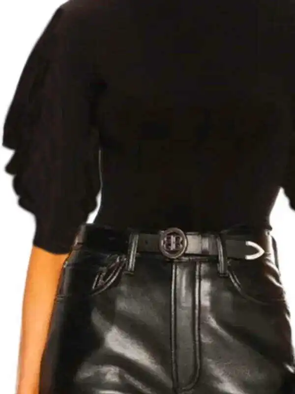 Casual Puff Sleeves Solid Color High-Neck T-Shirts Tops