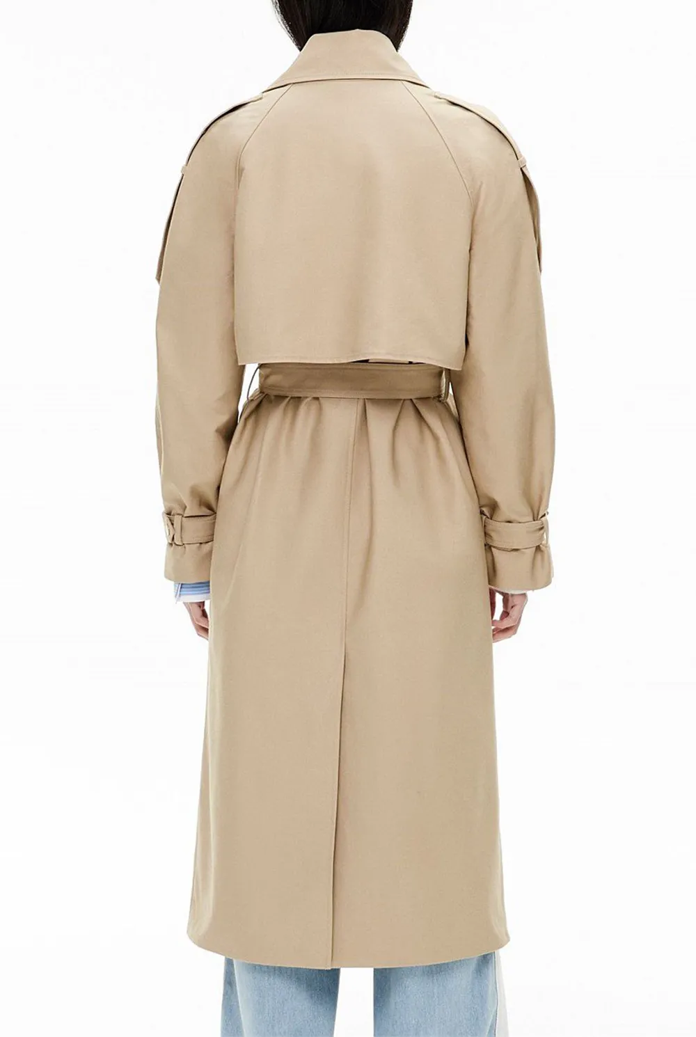 Elegant Long Women's Trench Coat