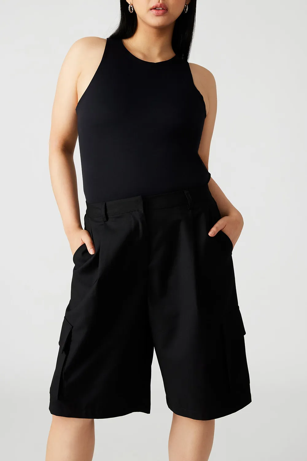 SLEEVELESS BODYSUIT BLACK