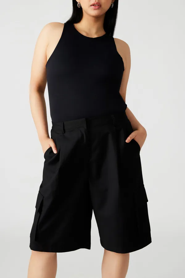 SLEEVELESS BODYSUIT BLACK