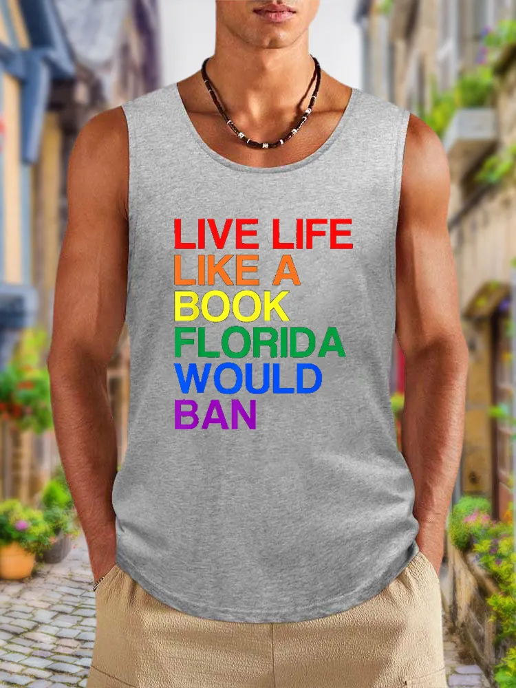 Men'S Vests Live Like Book In Florida