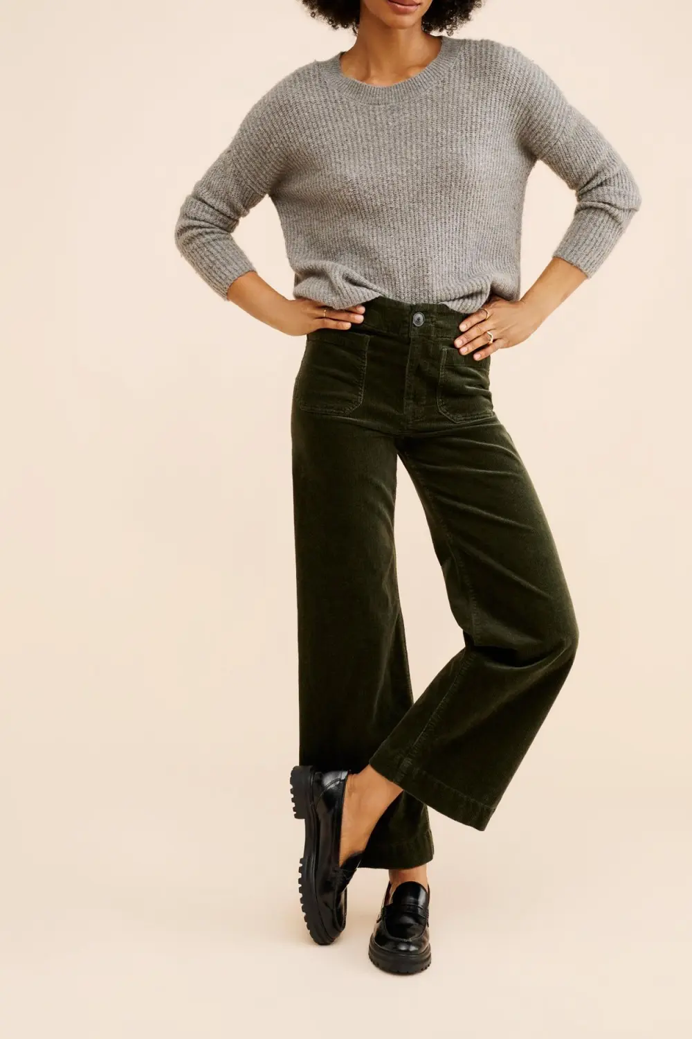 Colette Corduroy Wide-Leg Pants