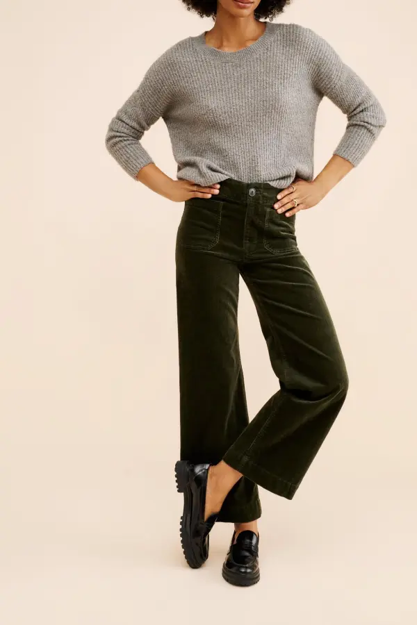 Colette Corduroy Wide-Leg Pants