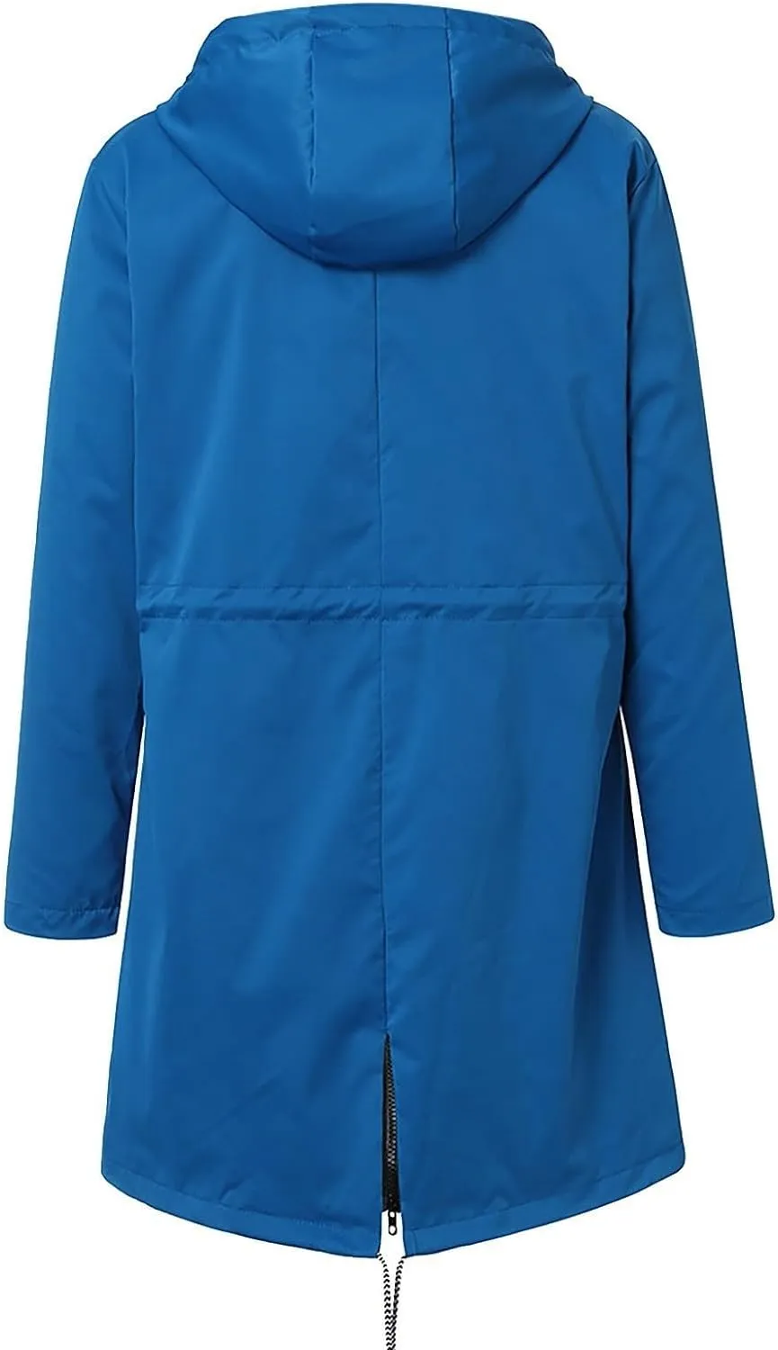 Rain Jackets For Women Waterproof With Hood Lightweight Casual Anorak Travel Hiking Coats with Pockets 720