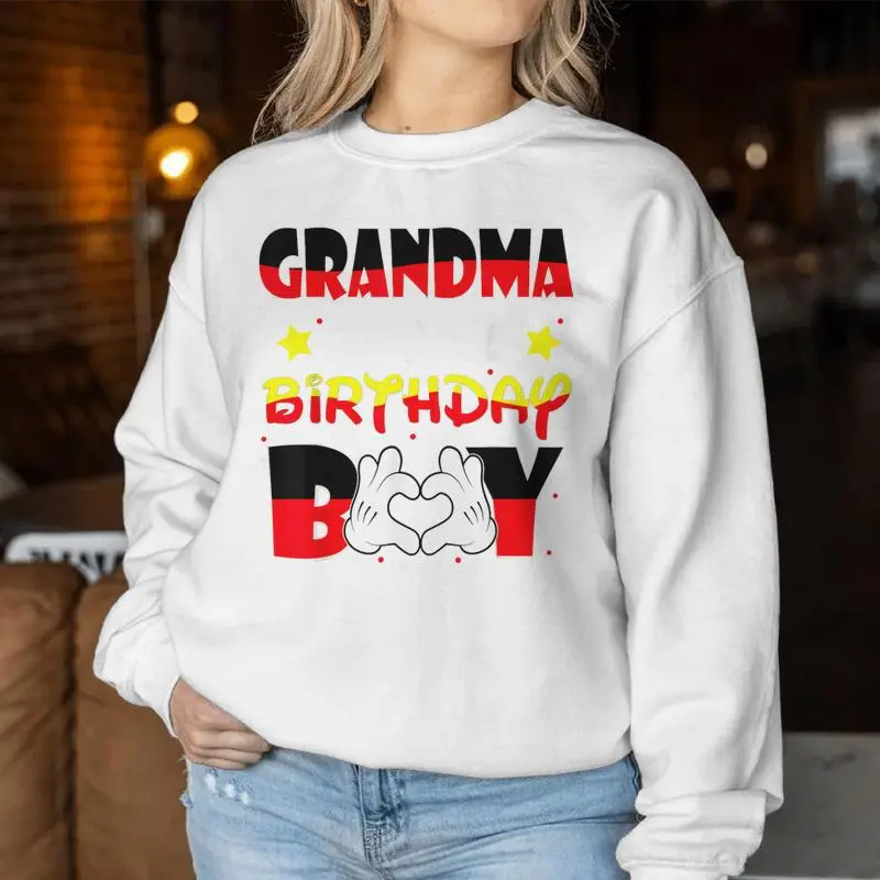 Grandma Of The Birthday Boy Matching Grandson Family Women Sweatshirt
