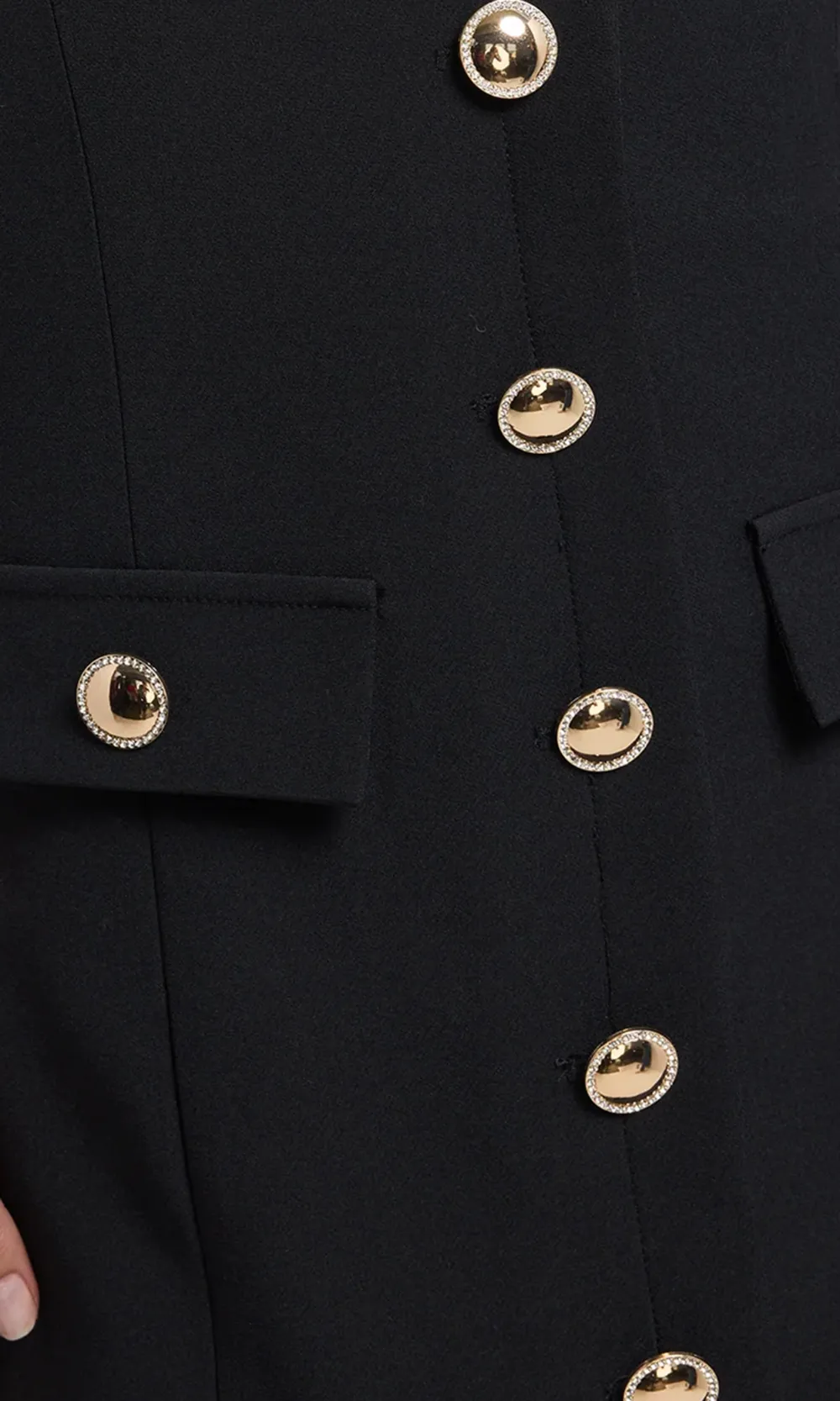 Front Button Sleeveless Midi Dress