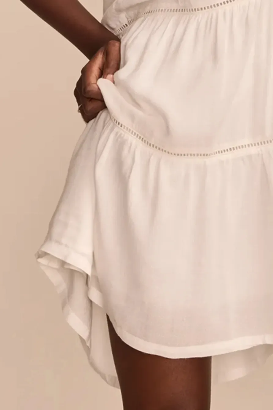 Whisper White Lace Trimmed Tank Midi Dress