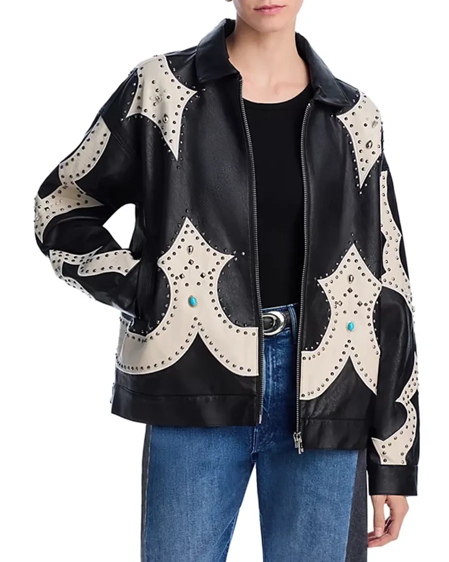 The Zip Faux Croc Jacket