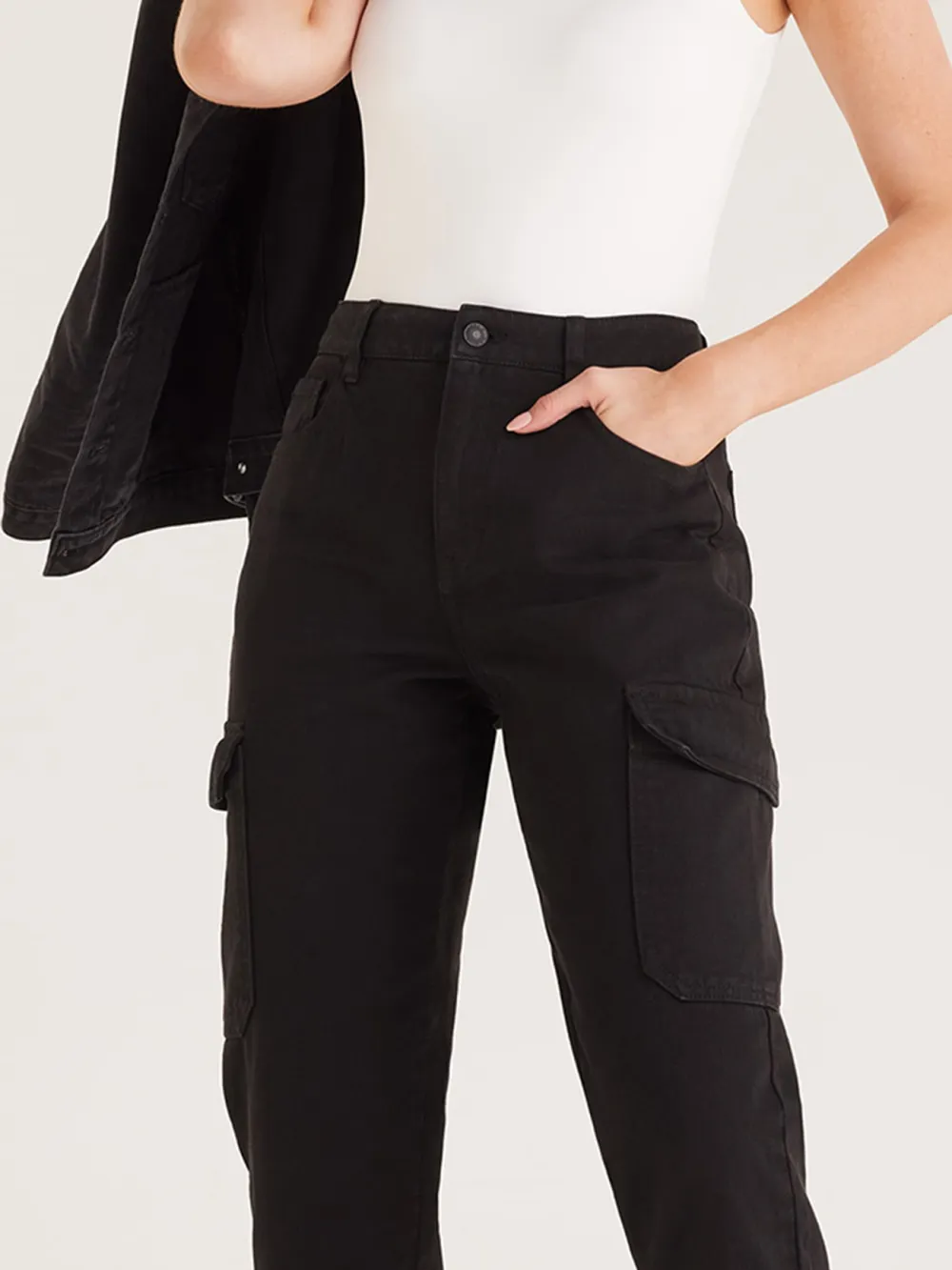 Solid Color Casual Jean