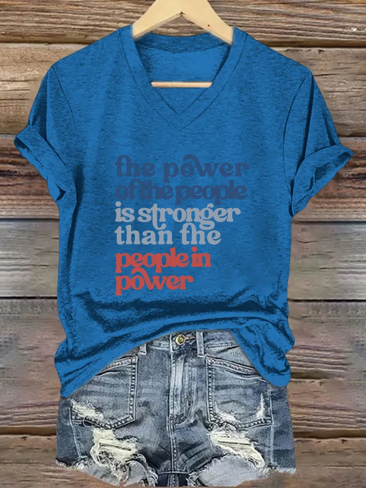 Women'S We Are Canada Strong The Power Of The People Is Stronger Than The People In Power T-Shirt