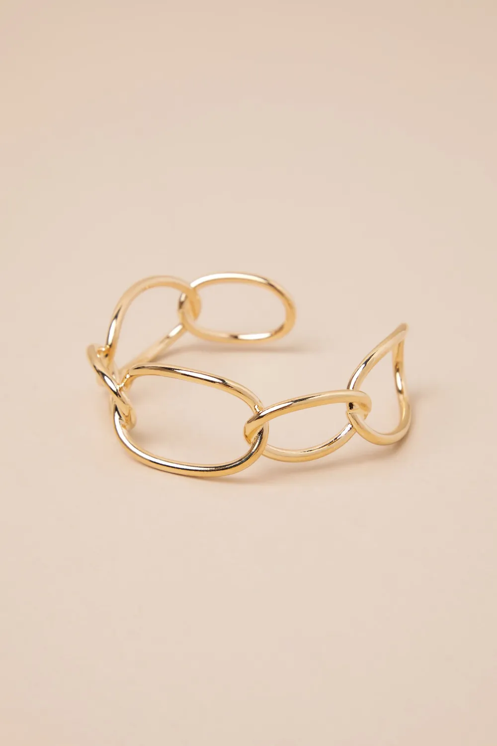 Creative Buckle Geometric Design Gold Bracelet