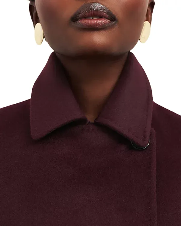 Notch Collar Wool Belted Coat