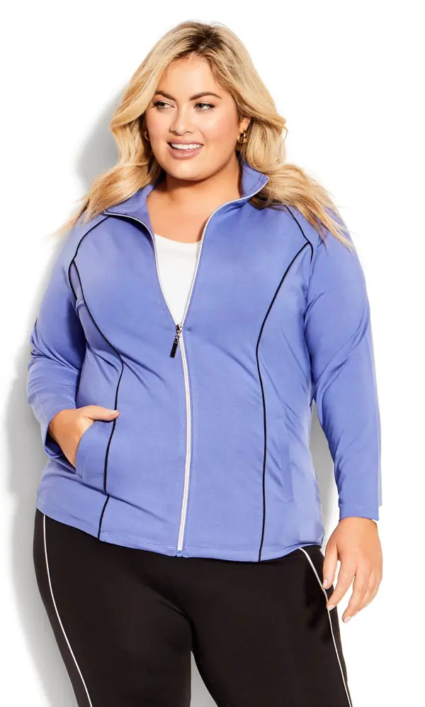 Ave Leisure Purple Zip Through Active Jacket