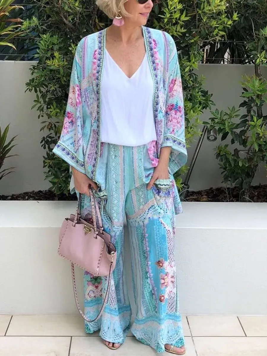Women's Fashion Printed Casual Suit
