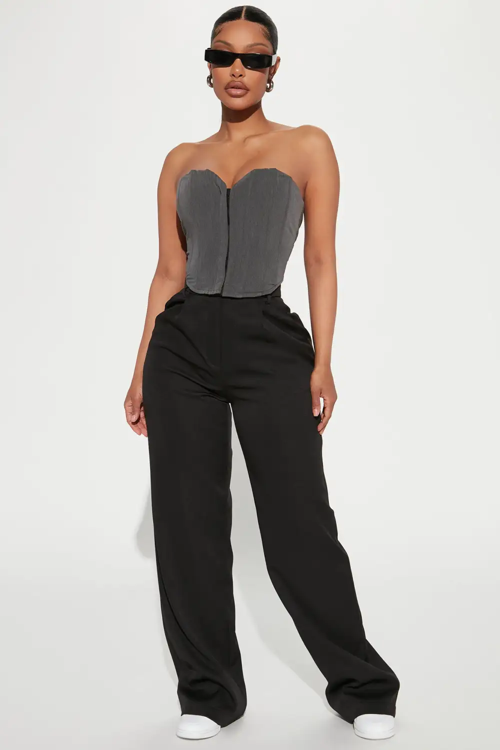 Edetta Corset Top - Grey