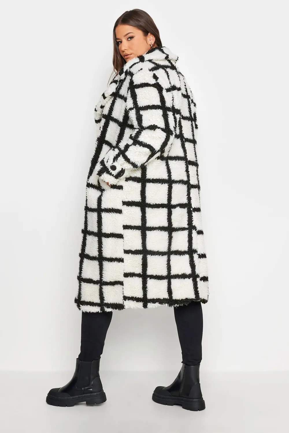 YOURS Curve Camel Brown Teddy Maxi Coat