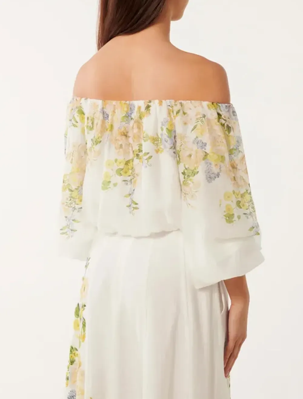 Off Shoulder Floral Tops