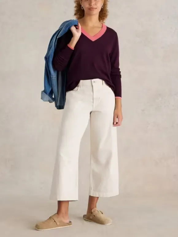 Long Sleeve V-Neck Jumper