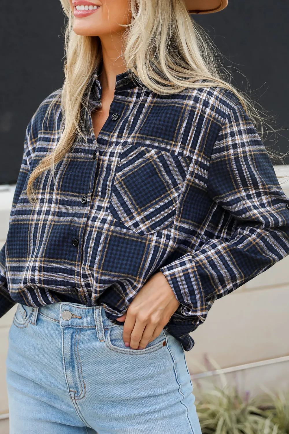 Seasonal Concept Blue Plaid Flannel