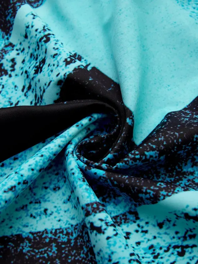 Casual Abstract Printing Scoop Neck Tankinis Two-Piece Set