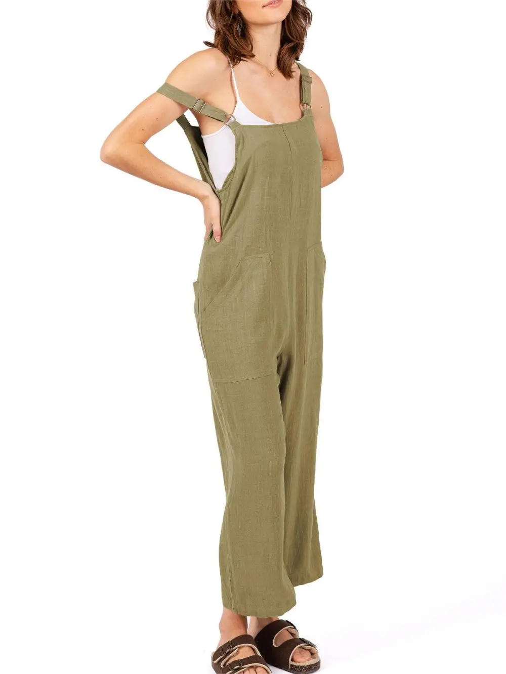 Light Gray Linen - Blend Overalls