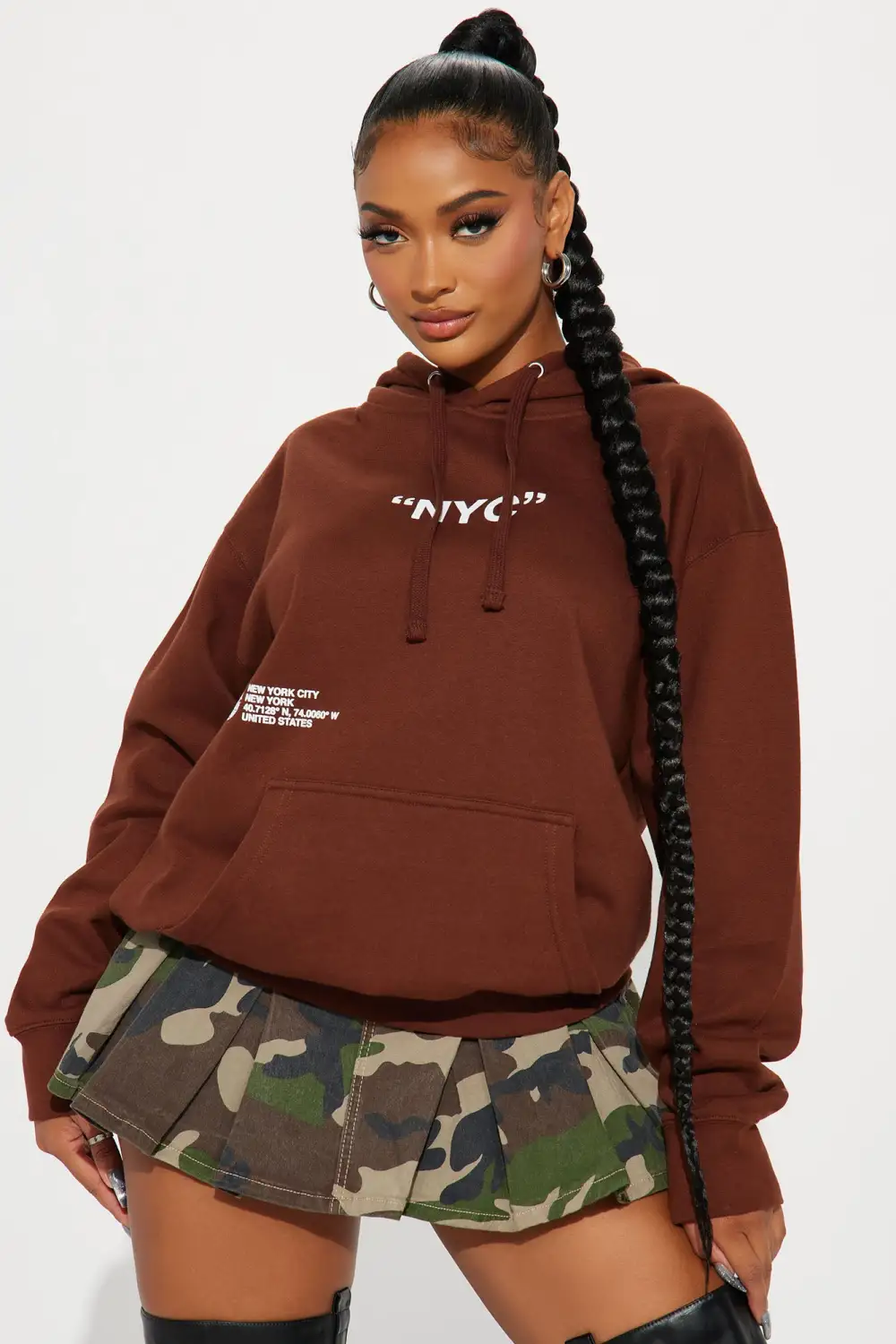Destination NYC Hoodie - Brown