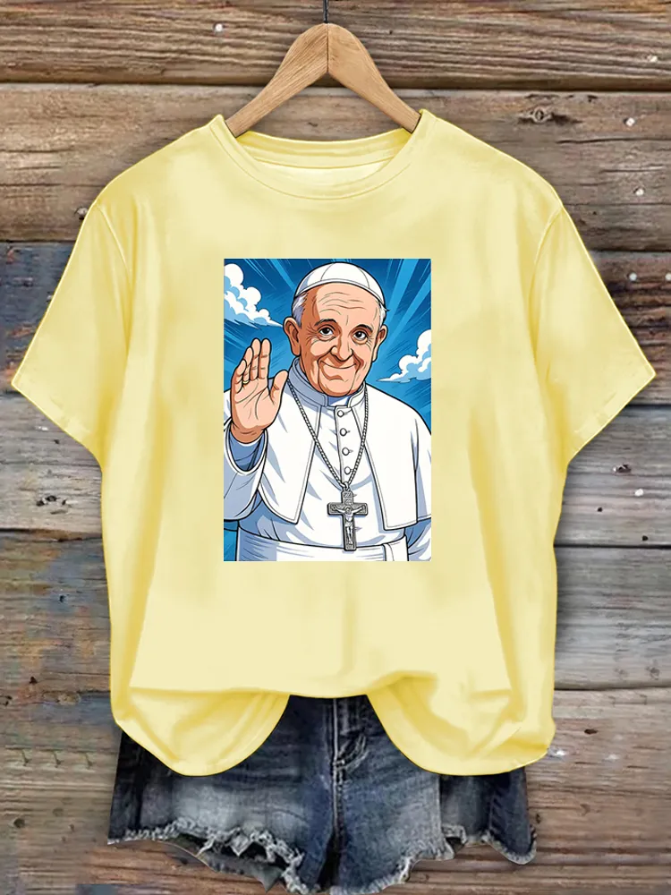 Women's Rip 1936-2025 Print Short Sleeve Round Neck Cotton T-Shirt