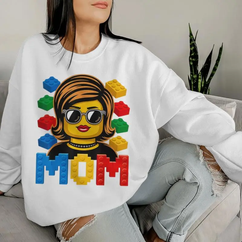 Family Mom Master Builder Building Bricks Blocks Women Sweatshirt