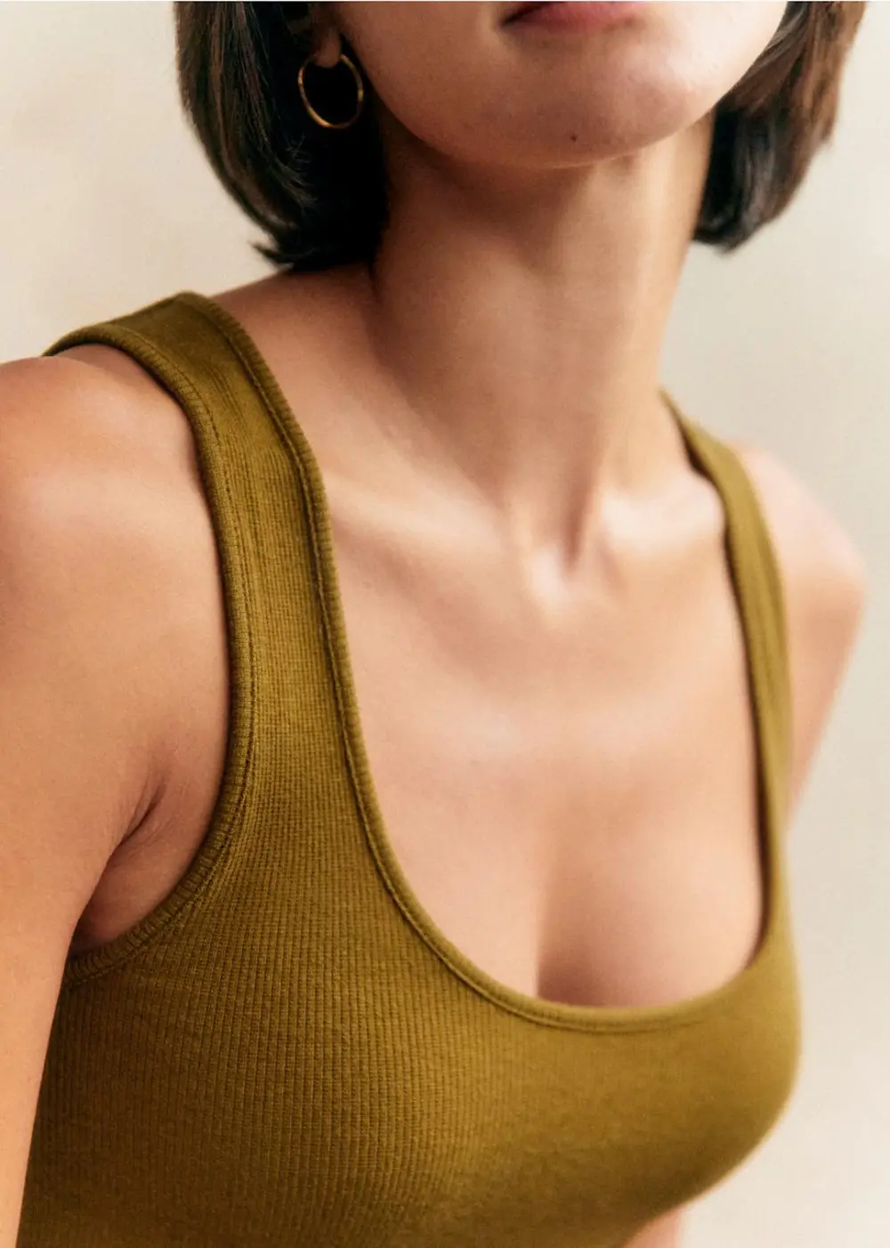 Solid Lyocell And Wool Vest