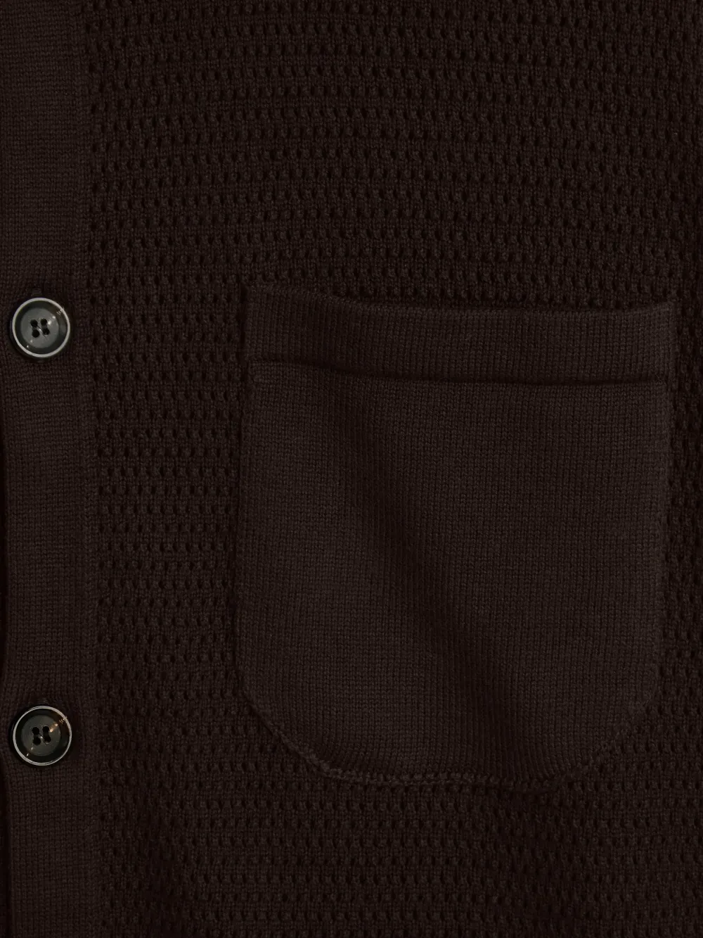 Brown Short Sleeve Knitted Shirt