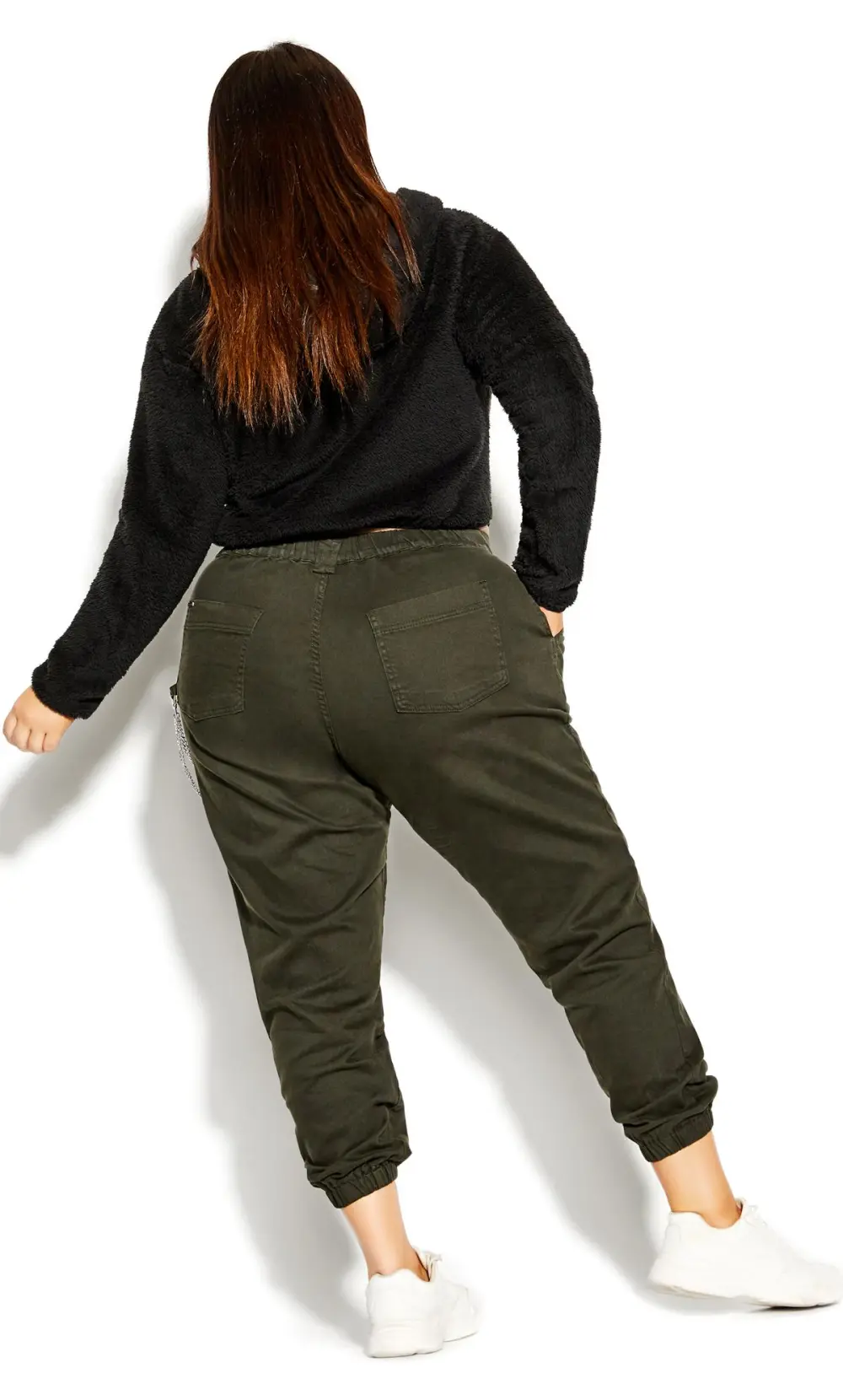 Evans Black Crop Teddy Jacket