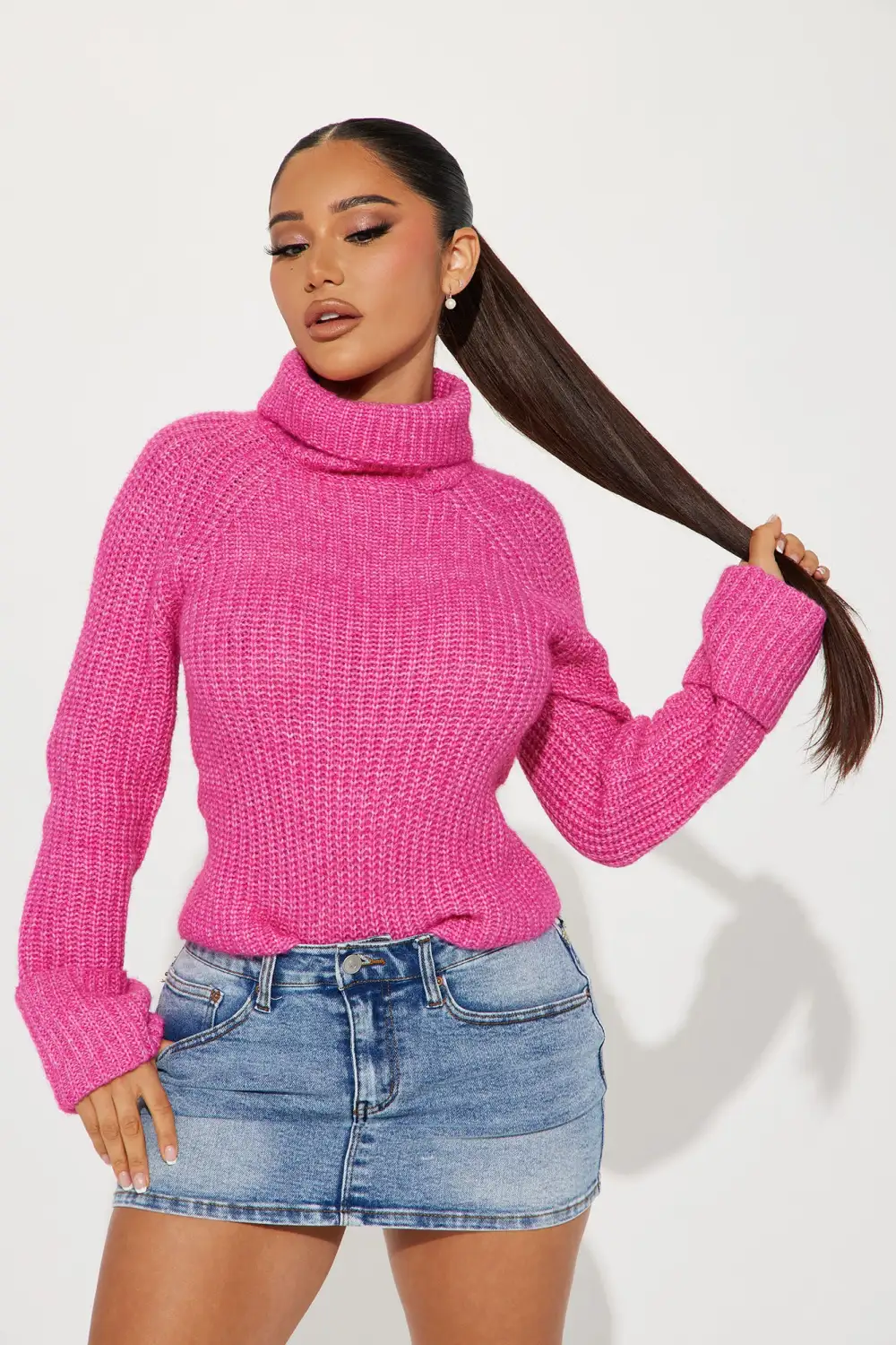 Shyann Turtleneck Sweater - Pink