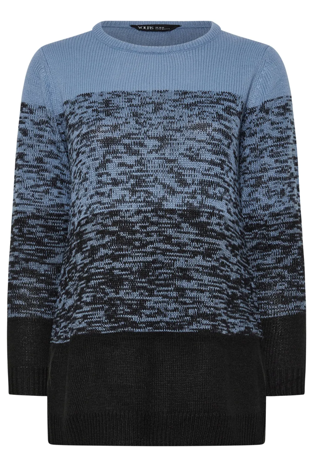 YOURS Curve Pink Colourblock Stripe Knitted Jumper