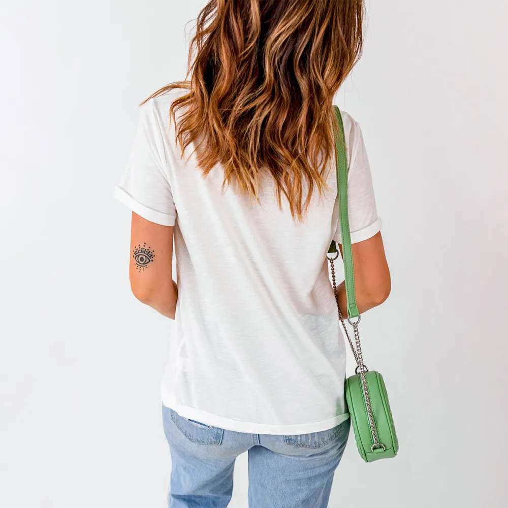 Mama Print Round Neck Short Sleeve T-Shirt