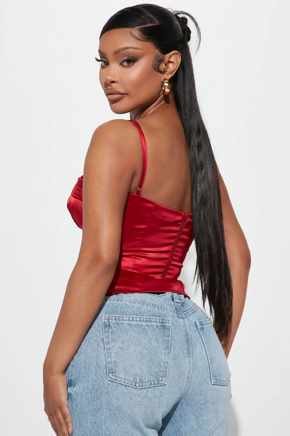 Leylah Corset Top - Red